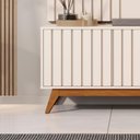 Ver imagem 2 de Rack Bancada Açai 1.4 Pé Madeira Maciça Off White Jb Bechara