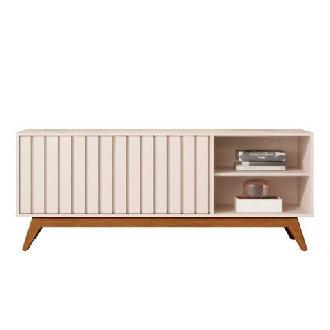 Rack Bancada Açai 1.4 Pé Madeira Maciça Off White Jb Bechara