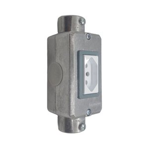 Conjunto Tomada 10a Tramontina Sobrepor Alumínio 3/4" Tipo C