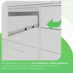 Guarda-Roupa Casal 3 Portas 9 Gavetas com Espelho Luana  - 10
