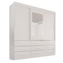 Ver imagem 3 de Guarda-Roupa Casal 3 Portas 9 Gavetas com Espelho Luana