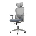 Ver imagem 2 de Cadeira Ergonômica Nr 17 Presidente Prime Cinza Encosto Mesh Apoio de Cabeça e Braços Ajustáveis