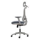 Ver imagem 3 de Cadeira Ergonômica Nr 17 Presidente Prime Cinza Encosto Mesh Apoio de Cabeça e Braços Ajustáveis