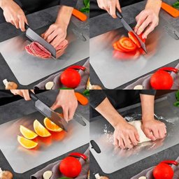 Tabua de Carne Corte Cozinha Profissional Aço Inox Kit 2un - 5