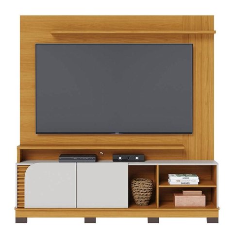 Estante Home Theater Jurerê 1.8 Naturale Off White Matte – Colibri