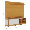 Ver imagem 2 de Estante Home Theater Jurerê 1.8 Naturale Off White Matte – Colibri