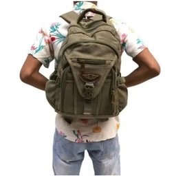 Mochila Lona Masculina Kvn Feche No Meio Cores - Verde - 1
