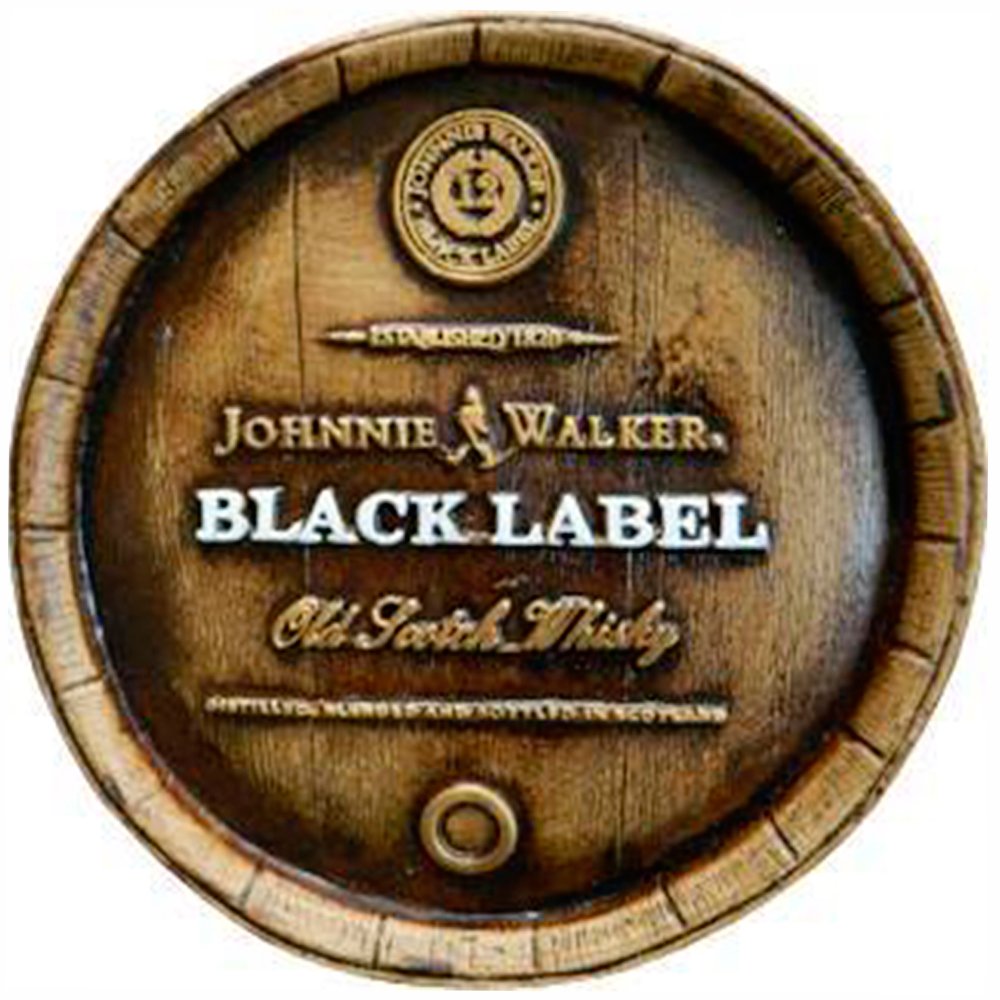 Tampa de Barril Artesanal Grande em Alto Relevo Decor - Whisky Black Label