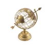 Globo Terrestre Decorativo Enfeite De Mesa Metal Dourado - 3