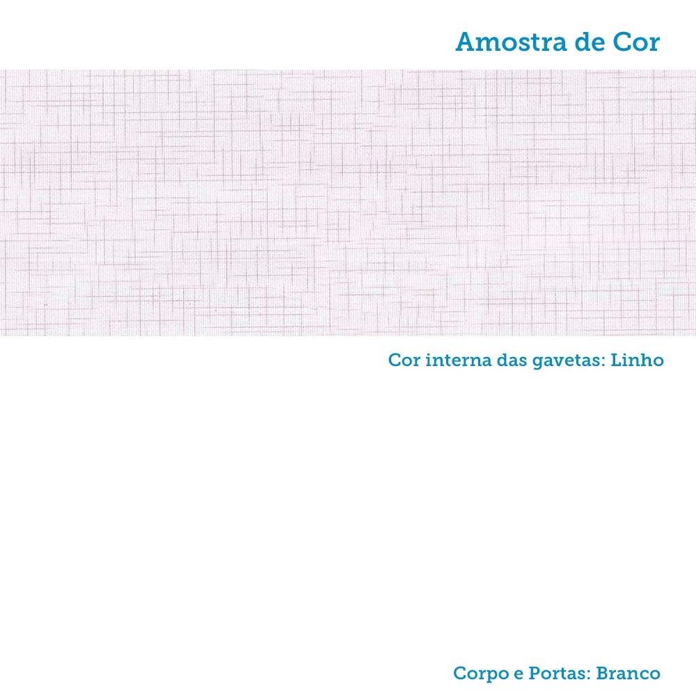 Guarda Roupa Casal 178,80cm 6 Portas 3 Gavetas Capelinha com Espelho 100% Mdf Débora  - 6