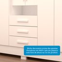 Ver imagem 7 de Guarda Roupa Casal 178,80cm 6 Portas 3 Gavetas Capelinha com Espelho 100% Mdf Débora