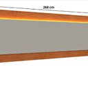 Ver imagem 6 de Cabeceira Box Casal/Queen Organica Luna 100% MDF com LED e 2 Gavetas 268cm x 72cm Yescasa