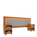 Ver imagem 2 de Cabeceira Box Casal/Queen Organica Luna 100% MDF com LED e 2 Gavetas 268cm x 72cm Yescasa