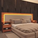 Ver imagem 5 de Cabeceira Box Casal/Queen Organica Luna 100% MDF com LED e 2 Gavetas 268cm x 72cm Yescasa