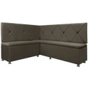 Ver imagem 1 de Canto Alemão Losango 4 Lugares 1,25x1,60m Veludo - Sofa Store:Veludo Marrom