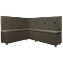 Ver imagem 1 de Canto Alemão Losango 4 Lugares 1,25x1,60m Veludo - Sofa Store:veludo Marrom