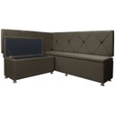 Ver imagem 4 de Canto Alemão Losango 4 Lugares 1,25x1,60m Veludo - Sofa Store:Veludo Marrom