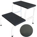 Ver imagem 2 de Kit Com 2 Escada Clínica de 2 Degraus Piso Em MDF Com Antiderrapante Branca Medcombo