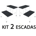 Ver imagem 1 de Kit Com 2 Escada Clínica de 2 Degraus Piso Em MDF Com Antiderrapante Branca Medcombo