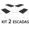 Kit Com 2 Escada Clínica de 2 Degraus Piso Em MDF Com Antiderrapante Branca Medcombo - 1