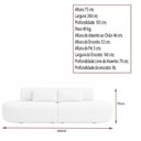 Ver imagem 2 de Sofá com Chaise Serina 4 Lugares 260cm Off White Bouclé Sallar Home