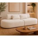 Ver imagem 6 de Sofá com Chaise Serina 4 Lugares 260cm Off White Bouclé Sallar Home