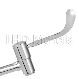 Torneira Clinica Alta Hospitalar Alavanca Cotovelo Metal PNE - 5