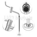 Ver imagem 2 de Torneira Clinica Alta Hospitalar Alavanca Cotovelo Metal PNE