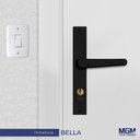 Ver imagem 2 de Fechadura Bella Aço Preta Externa 40mm MGM