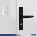 Ver imagem 2 de Fechadura Bella Aço Preta Banheiro 40mm MGM