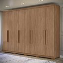 Ver imagem 6 de Guarda Roupa Casal 8 Portas 4 Gavetas Master New com Pés e Cômoda Marabá Jatobá Acetinado -
