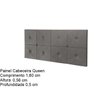 Painel Cama Box Botão Queen 1,60 Elegance Cor Cinza Comprar - 1