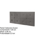 Ver imagem 1 de Painel Cama Box Botão Queen 1,60 Elegance Cor Cinza Comprar