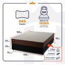 Ver imagem 2 de Conjunto Cama Box Espuma Atlanta Marrom Casal 138x188x62