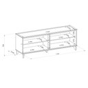 Ver imagem 6 de Buffet Aparador Isa Moderno 4 Portas sem Gavetas MDP 160cm Jequitibá e Off White