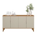 Ver imagem 2 de Buffet Aparador Isa Moderno 4 Portas sem Gavetas MDP 160cm Jequitibá e Off White