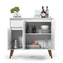 Ver imagem 2 de Aparador Londres 3 Portas 1 Gaveta MDF-MDP 93cm Branco EJ Móveis