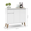 Ver imagem 5 de Aparador Londres 3 Portas 1 Gaveta MDF-MDP 93cm Branco EJ Móveis