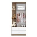 Ver imagem 3 de Guarda Roupa Infantil Amarelinha 2 Portas Rústico Branco - Henn