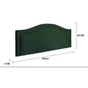 Ver imagem 2 de Cabeceira Queen Provençal Luxo Estofada 160x60 - Suede Verde Esmeralda - Tachas Fume