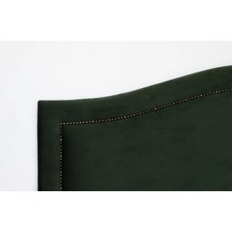 Cabeceira Queen Provençal Luxo Estofada 160x60 - Suede Verde Esmeralda - Tachas Fume - 3