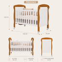 Ver imagem 3 de Berço Danny 2 em 1 para Colchão 130x70cm 100% MDF Branco/Fosco/Savana