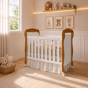 Ver imagem 1 de Berço Danny 2 em 1 para Colchão 130x70cm 100% MDF Branco/Fosco/Savana