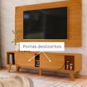 Ver imagem 3 de Rack Bancada com Painel para TV até 65 Duna 182cm MDP Cinamomo Madetec Móveis