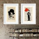 Ver imagem 2 de Kit 2 Quadros Charlie Chaplin - 60x48cm:madeira Branca