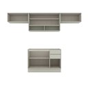 Ver imagem 4 de Cozinha Compacta 4 Peças 100% MDF com Aéreo Basculante de Vidro Fineze