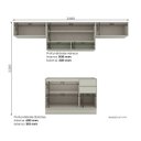 Ver imagem 3 de Cozinha Compacta 4 Peças 100% MDF com Aéreo Basculante de Vidro Fineze