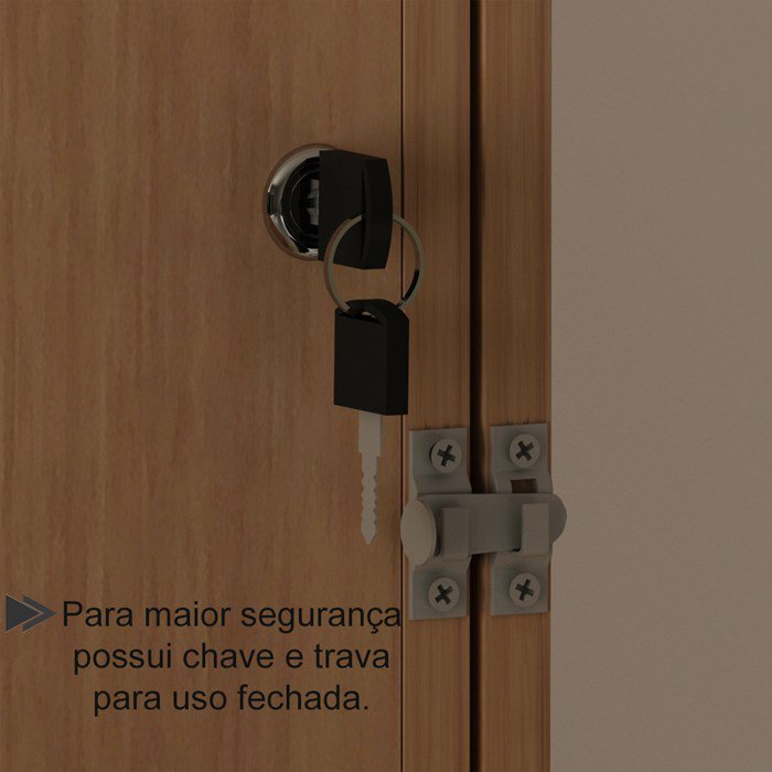 Cama Retratil De Parede Solteiro CM8015 Amendoa Tecno Mobili - 6