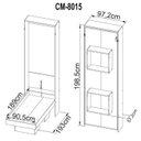 Ver imagem 4 de Cama Retratil De Parede Solteiro CM8015 Amendoa Tecno Mobili