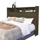 Ver imagem 5 de Cabeceira Casal 3 Nichos Mdf 145 Cm Melissa Castanho Decmade